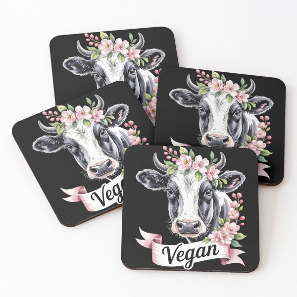 Item preview, Camisetas con humor vegetariano, moda vegana, vaca con diadema de flores designed and sold by TyraYoung.