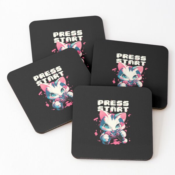 Item preview, Press Start Cat #451 designed and sold by triglavis-art.