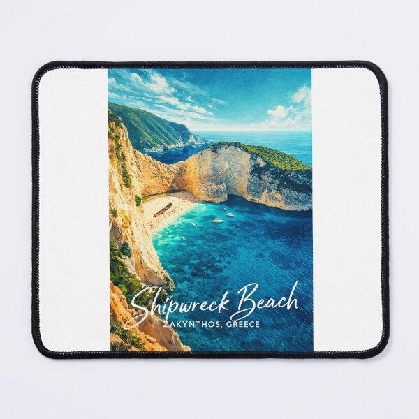 Item preview, Shipwreck Beach Zakynthos Navagio Ionian Islands Greece Smugglers Cove Blue Caves designed and sold by Aryabek.
