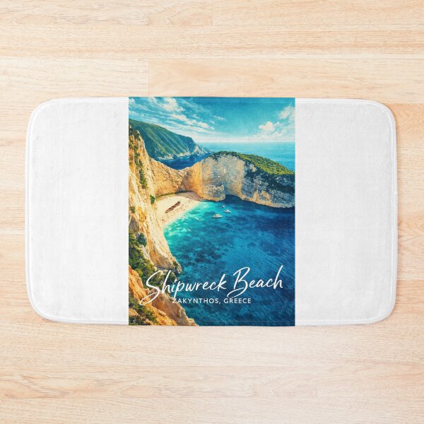 Item preview, Shipwreck Beach Zakynthos Navagio Ionian Islands Greece Smugglers Cove Blue Caves designed and sold by Aryabek.