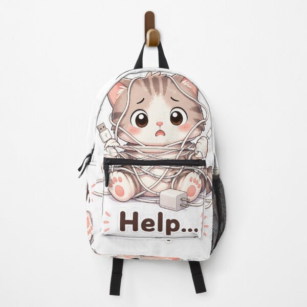 Item preview, Cat Tangled in Charging Cable designed and sold by Sadia Jannat.