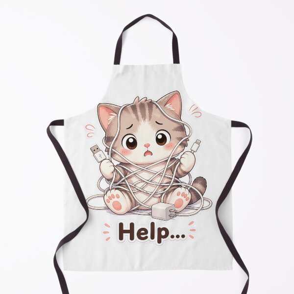 Item preview, Cat Tangled in Charging Cable designed and sold by Sadia  Jannat.