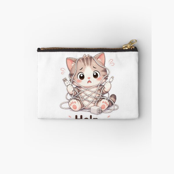 Item preview, Cat Tangled in Charging Cable designed and sold by Sadia  Jannat.