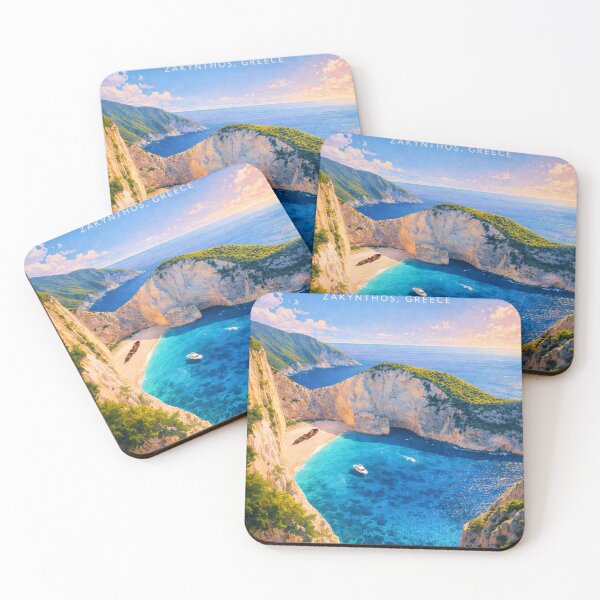 Item preview, Shipwreck Beach Zakynthos Greece Navagio Cove Ionian Sea Blue Caves Porto Vromi designed and sold by Aryabek.