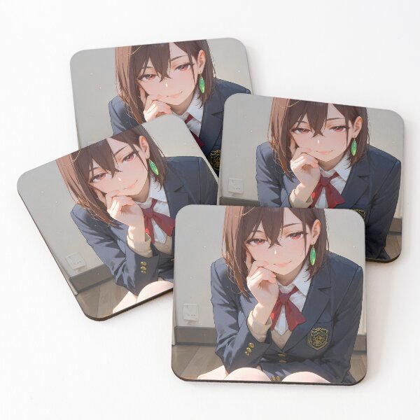 Item preview, Momo Ayase Dandadan Sly Smile School Uniform Portrait designed and sold by Tokyonomad.