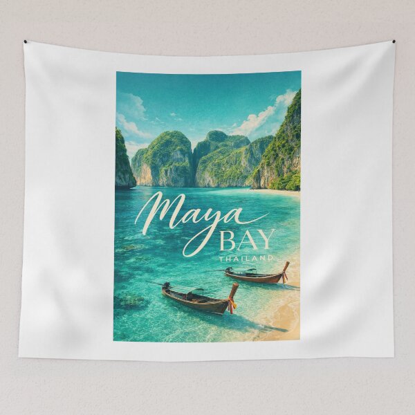 Item preview, Maya Bay Phi Phi Islands Thailand Andaman Sea Pileh Lagoon Loh Samah Bay Krabi designed and sold by Aryabek.
