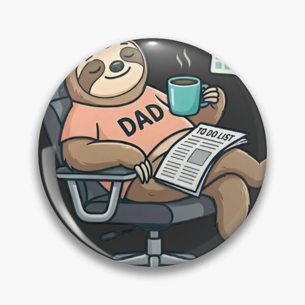 Item preview, Sloth Dad Shirt – Funny Lazy Sloth Coffee Meme, Father Humor Graphic Tee designed and sold by ZyxDes.