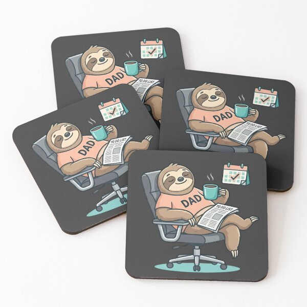 Item preview, Sloth Dad Shirt – Funny Lazy Sloth Coffee Meme, Father Humor Graphic Tee designed and sold by ZyxDes.