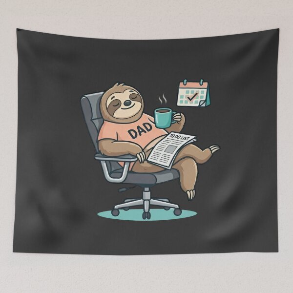 Item preview, Sloth Dad Shirt – Funny Lazy Sloth Coffee Meme, Father Humor Graphic Tee designed and sold by ZyxDes.