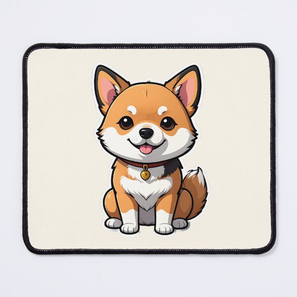 Item preview, Cute Shiba Inu Puppy Sticker | Kawaii Cartoon Doge | Fluffy Japanese Dog Art designed and sold by PuffyInk.