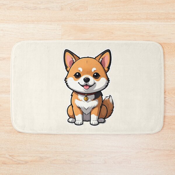 Item preview, Cute Shiba Inu Puppy Sticker | Kawaii Cartoon Doge | Fluffy Japanese Dog Art designed and sold by PuffyInk.