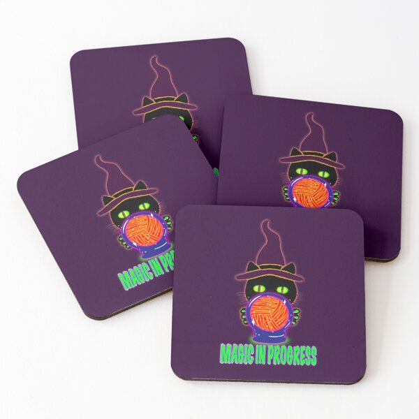 Item preview, Yarn Witch Cat Magic in Progress – Cute Knitting Witch Cat Shirt, Crochet Lover Gift, Neon Cat Design designed and sold by ArtyWares.