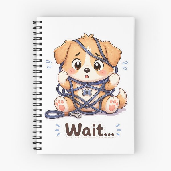 Item preview, Funny Dog Tangled in Leash Wait Moment designed and sold by Sadia  Jannat.