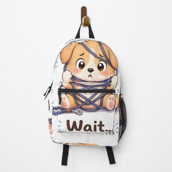 Item preview, Funny Dog Tangled in Leash Wait Moment designed and sold by Sadia  Jannat.