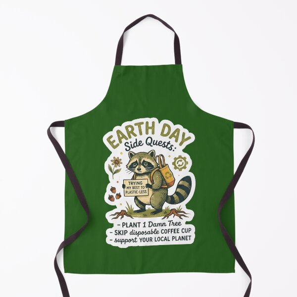 Item preview, Earth Day Side Quests | Funny Raccoon Eco Sticker | Vintage Retro Earth Day 2026 designed and sold by SergioMiklos.