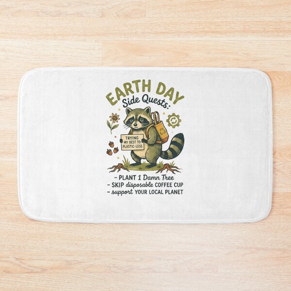 Item preview, Earth Day Side Quests | Funny Raccoon Eco Sticker | Vintage Retro Earth Day 2026 designed and sold by SergioMiklos.