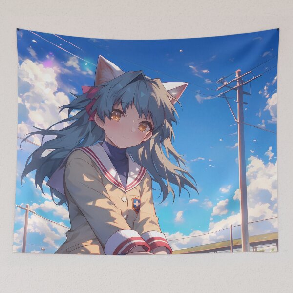 Item preview, Soft Nagisa Furukawa Clannad anime gentle sky nostalgic charm beauty designed and sold by Tokyonomad.