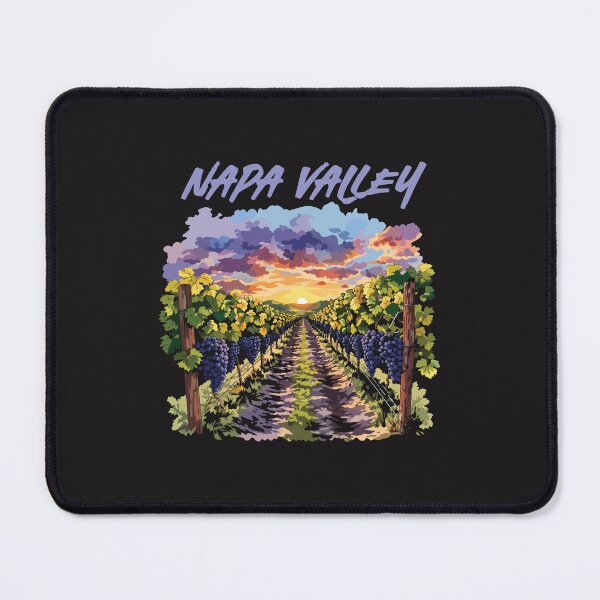 Item preview, Napa Valley California Vineyard Sunset Wine Country Landscape Art designed and sold by kiralynstration.