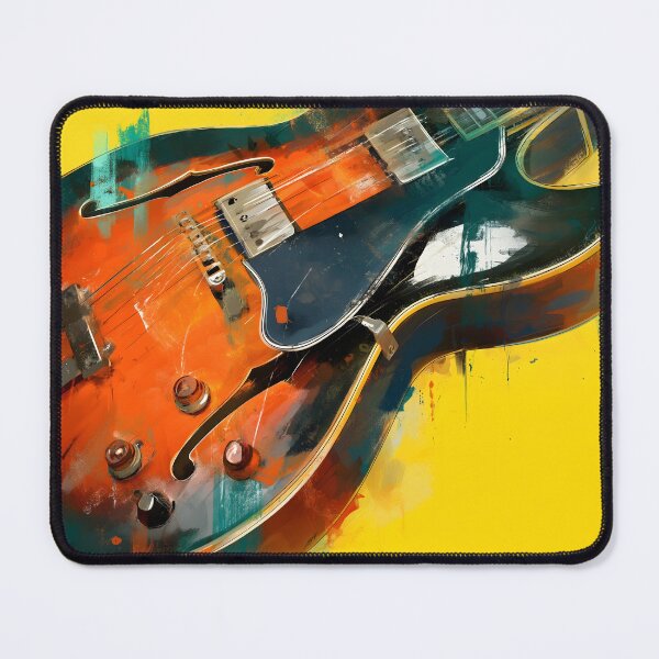Item preview, semi hollow Jazz guitar painting artwork designed and sold by gut2000.