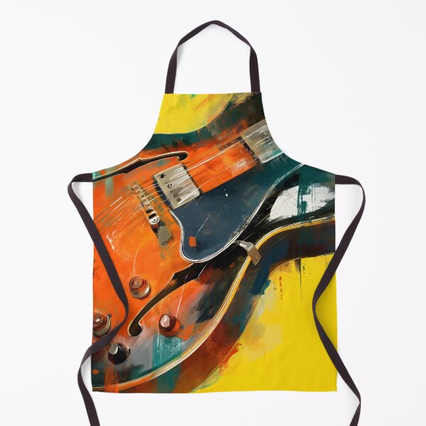 Item preview, semi hollow Jazz guitar painting artwork designed and sold by gut2000.