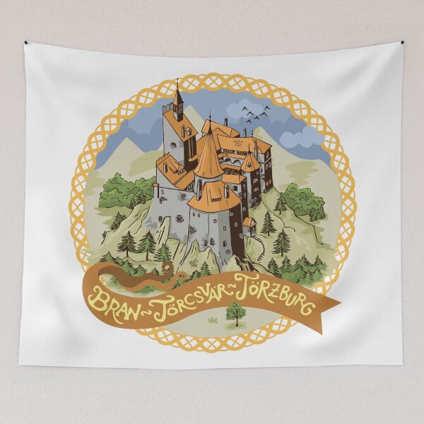 Item preview, Copy of Transylvania cities illustration | Bran Castle, Bran, Törcsvár, Törzburg designed and sold by QatlasMap Shop.
