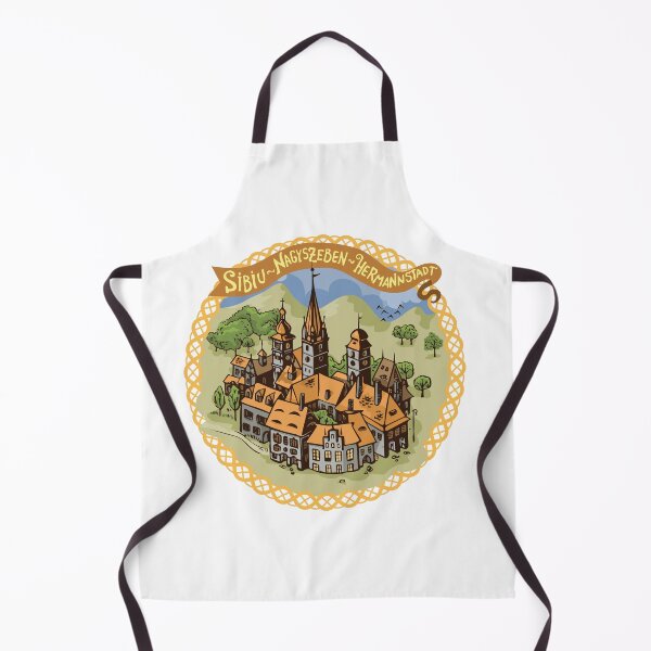 Item preview, Transylvania cities illustration | Sibiu, Nagyszeben, Hermannstadt designed and sold by QatlasMap Shop.