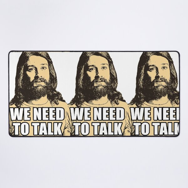 Item preview, We Need To Talk Jesus Black Background Pointing designed and sold by Piotrek0001.