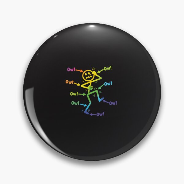 Item preview, Ow Ow Ow Funny Chronic Pain Awareness Spoonie Humor Stick Figure designed and sold by kiralynstration.