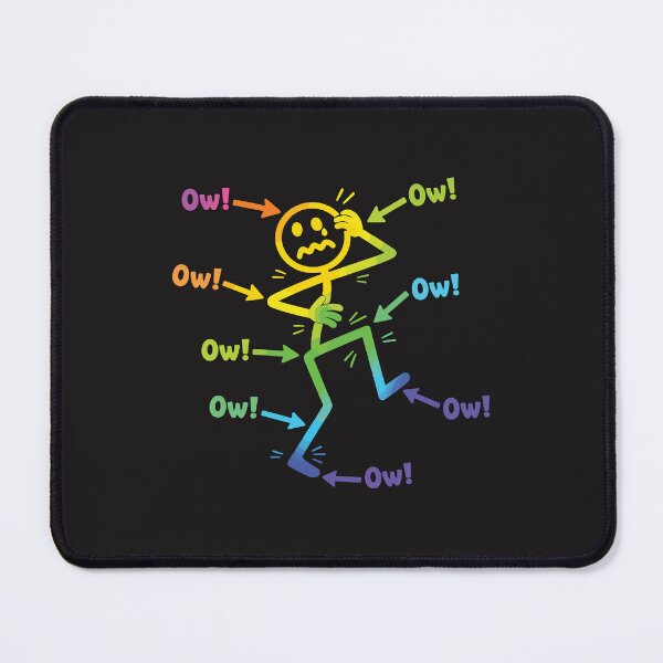 Item preview, Ow Ow Ow Funny Chronic Pain Awareness Spoonie Humor Stick Figure designed and sold by kiralynstration.