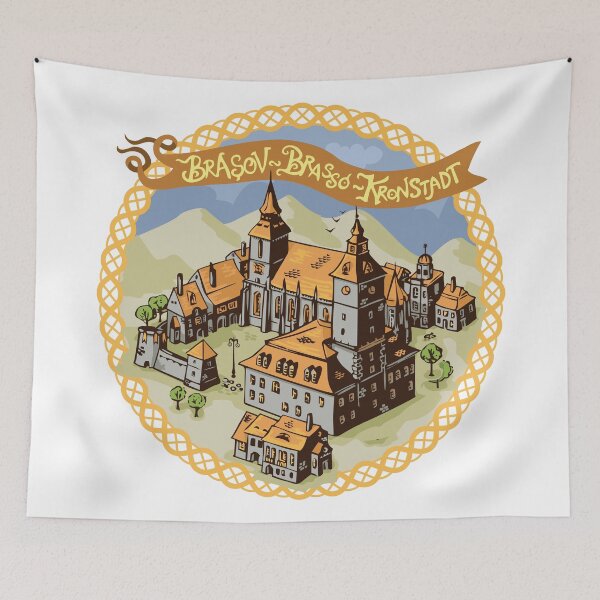 Item preview, Copy of Transylvania cities illustration | Brașov, Brassó, Kronstadt designed and sold by QatlasMap Shop.