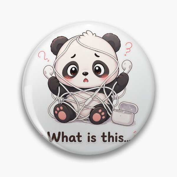 Item preview, Funny Panda Tangled in Earbuds What Is This Moment designed and sold by Sadia  Jannat.