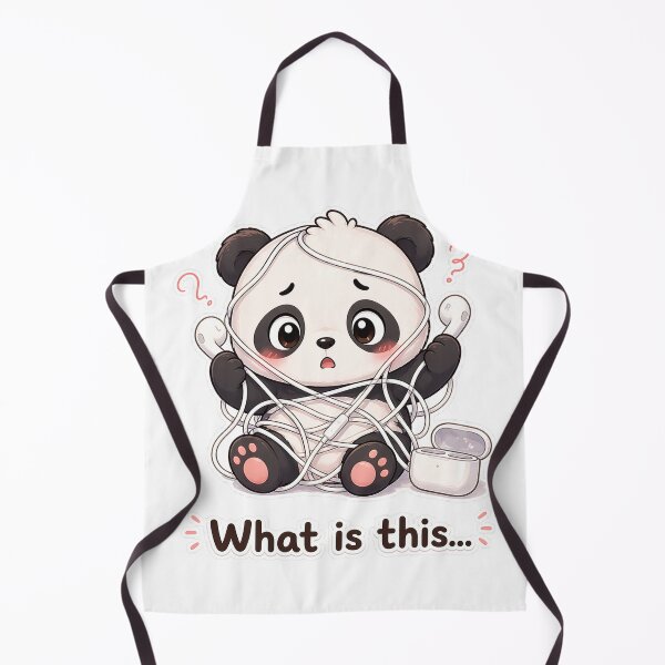 Item preview, Funny Panda Tangled in Earbuds What Is This Moment designed and sold by Sadia Jannat.