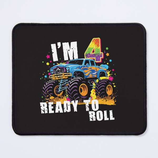 Item preview, Im 4 Ready To Roll Monster Truck 4th Birthday Kids Party designed and sold by kiralynstration.
