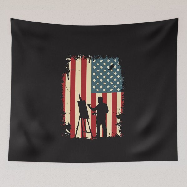 Item preview, American Flag Artist Painter Patriotic USA Art Creative Pride designed and sold by kiralynstration.