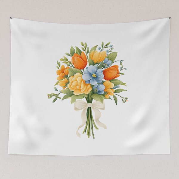 Item preview, Vibrant Spring Floral Bouquet - Colorful Tulip and Peony Garden Illustration designed and sold by DesignArtist.ia.