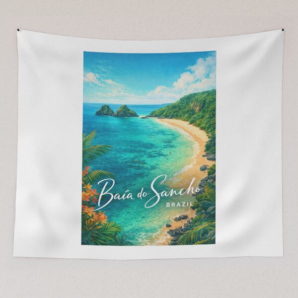 Item preview, Baía do Sancho Fernando de Noronha Brazil Tropical Coast Travel Landmark designed and sold by Aryabek.