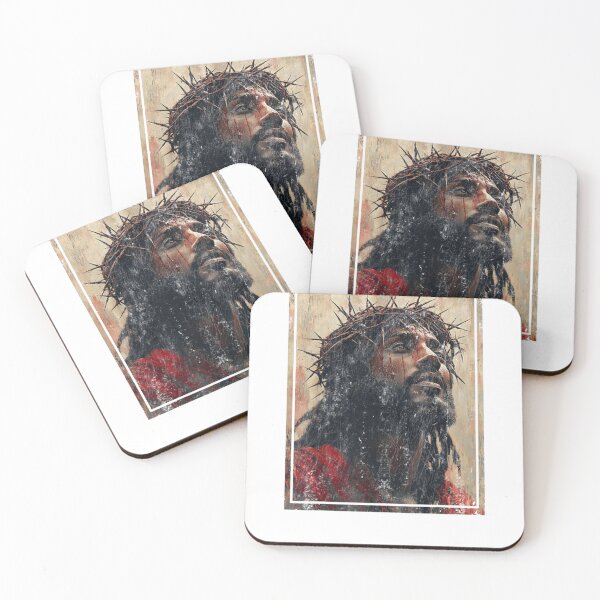 Item preview, Black Jesus Face Of Jesus Cross With Crown Of Thorns  designed and sold by dal-koz-ar.