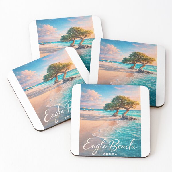 Item preview, Eagle Beach Aruba Divi Divi Coast Caribbean Sunset Seascape designed and sold by Aryabek.