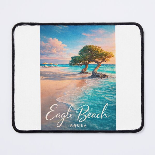Item preview, Eagle Beach Aruba Divi Divi Coast Caribbean Sunset Seascape designed and sold by Aryabek.