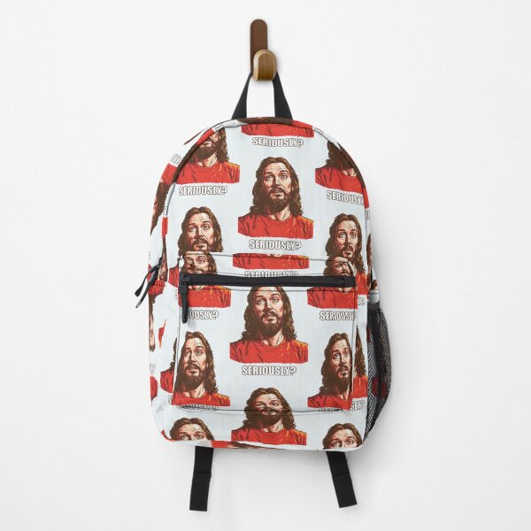 Item preview, Seriously Jesus Red Background Pointing Art designed and sold by Piotrek0001.