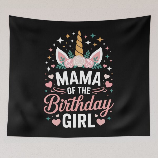 Item preview, Unicorn Mama of the Birthday Girl Family Matching Party designed and sold by TyraYoung.