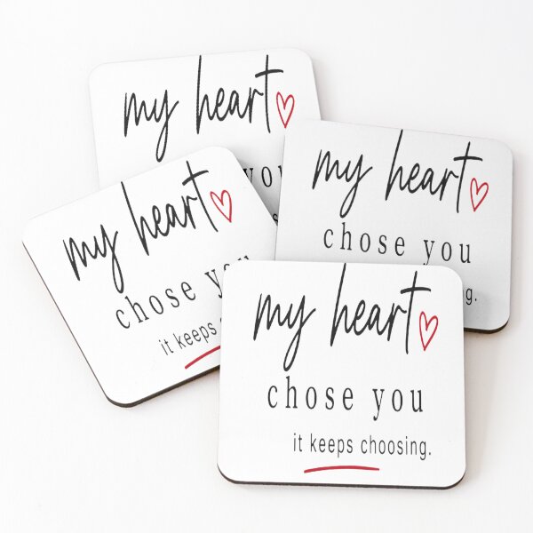 Item preview, My Heart Chose You Romantic Love Quote Sticker designed and sold by Lovestickerco.