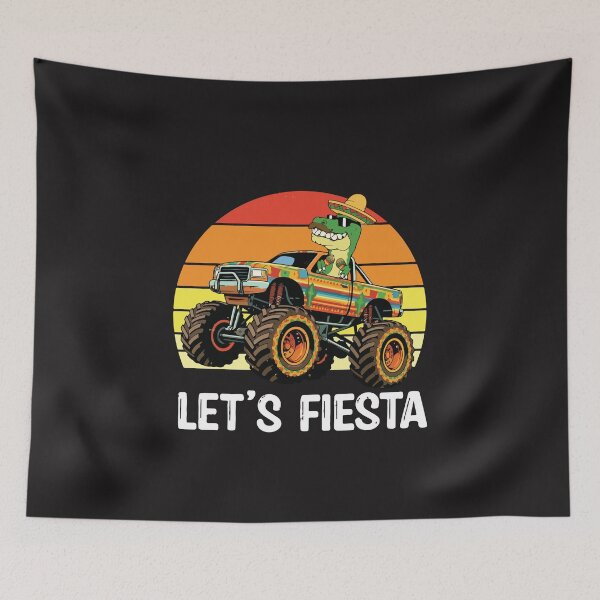 Item preview, Lets Fiesta Cinco De Mayo Dinosaur Monster Truck Funny Party designed and sold by kiralynstration.