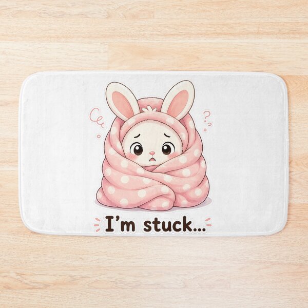 Item preview, Cute Bunny Wrapped in Blanket I’m Stuck Cozy Moment designed and sold by Sadia  Jannat.
