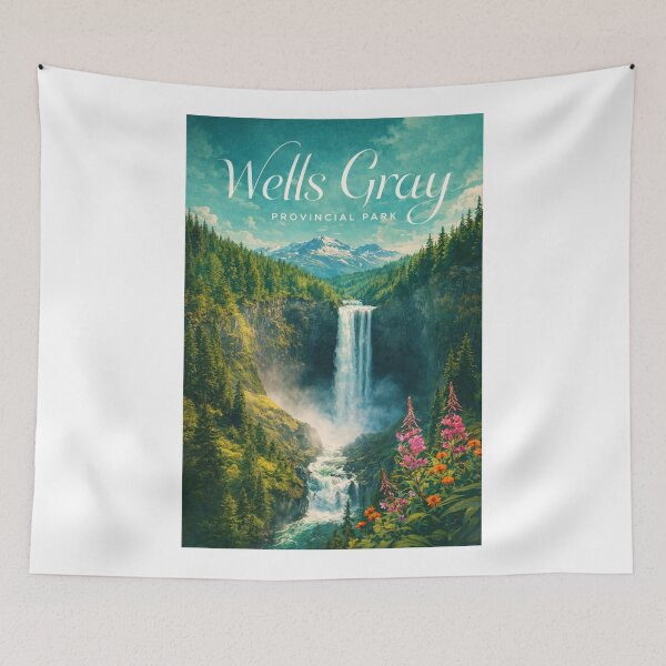 Item preview, Wells Gray Provincial Park Helmcken Falls Clearwater Mountain Landscape designed and sold by Aryabek.