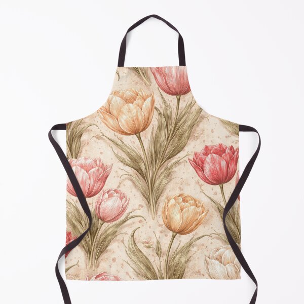 Item preview, Vintage Tulip Floral Pattern | Soft Botanical Illustration | Cottagecore Aesthetic designed and sold by DreamPixelPrint.