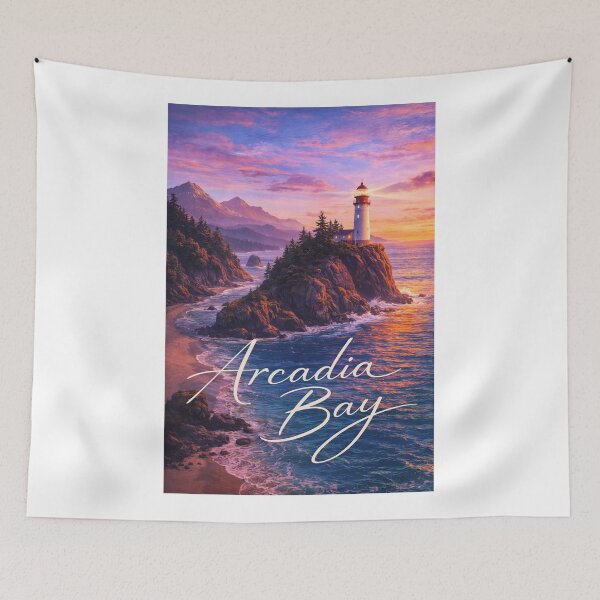 Item preview, Arcadia Bay Oregon Coast Lighthouse Tillamook Head Pacific Horizon designed and sold by Aryabek.