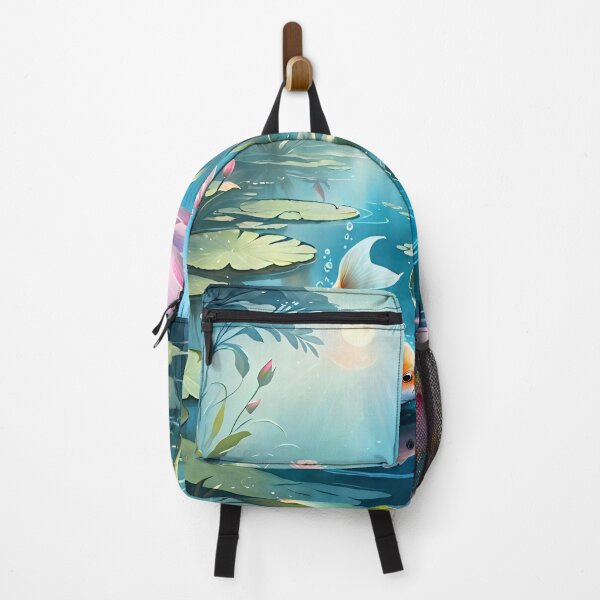 Item preview, Koi Fish in Lotus Pond designed and sold by RedLanternPrint.