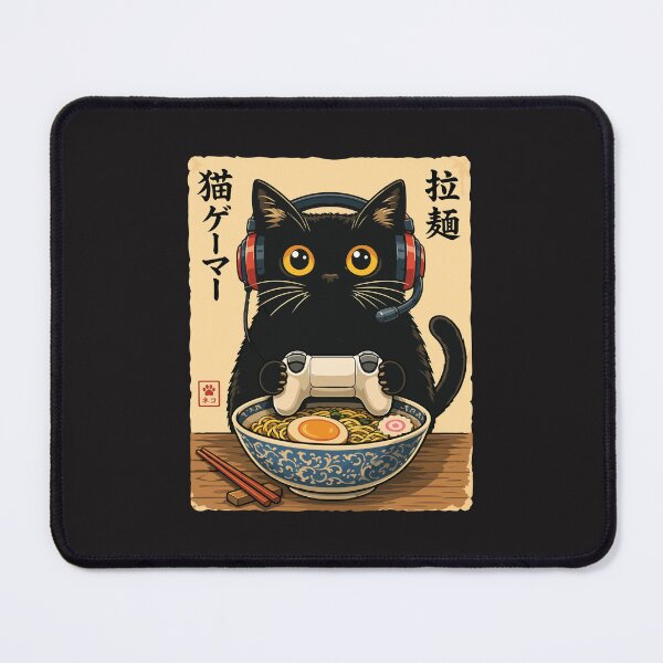 Item preview, Kawaii Cat Gamer Ramen Anime Gaming Funny Cat Lover   designed and sold by kiralynstration.