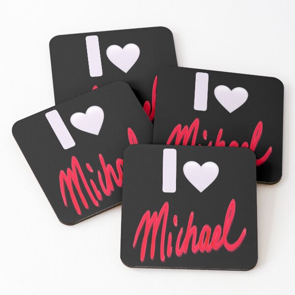 Item preview, I love heart Michael name in red Top 10 best personalized gifts boys named Michael designed and sold by Artonmytee.
